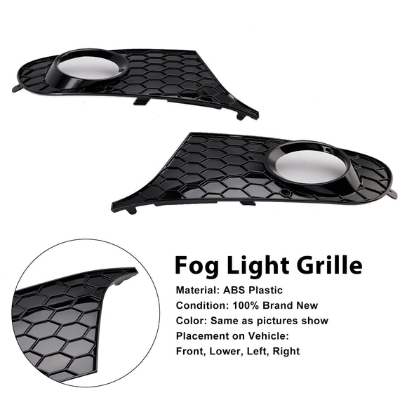 2PCS Fog Light Cover Grille Grill 5K0853666 Fit VW MK6 Golf Jetta 2009-2013