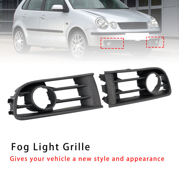 Couvercle de phare antibrouillard avant et inférieur, 2 pièces, calandre adaptée à VW Polo 2002 – 2005