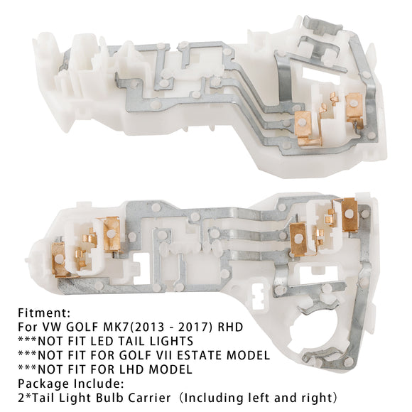 2 Stuks Binnenste Achterlicht Lamp Carrier RHD 5G0945259A/60A Voor VW GOLF 2013-2017