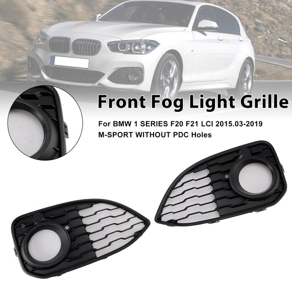 2 uds rejilla de cubierta de luz antiniebla compatible con BMW Serie 1 F20 F21 LCI M-Sport 2015-2019