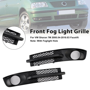 US: Front Bumper Fog Light Grill Fit VW Sharan 7M 2000-2010 W/ Foglight Hole
DE: Links Rechts Gitter Nebelscheinwerfer L¨¹ftungsgitter f¨¹r VW Sharan 2000-2010 - 0