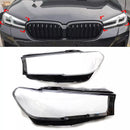 2PCS Scheinwerfer Scheinwerfer Objektiv Abdeckung Shell Für BMW 5 SERIES G30 G38 2020-2022-1