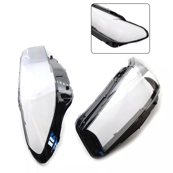 2PCS Scheinwerfer Scheinwerfer Objektiv Abdeckung Shell Für BMW 5 SERIES G30 G38 2020-2022