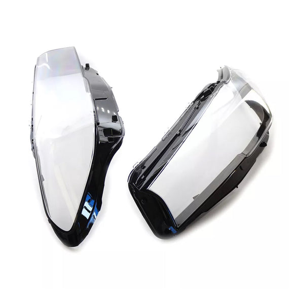2PCS Scheinwerfer Scheinwerfer Objektiv Abdeckung Shell Für BMW 5 SERIES G30 G38 2020-2022