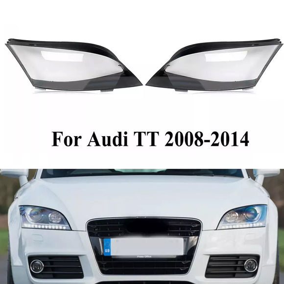 2 uds carcasa de cubierta de lente de faro delantero para AUDI TT 2008-2014