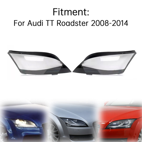 2 uds carcasa de cubierta de lente de faro delantero para AUDI TT 2008-2014