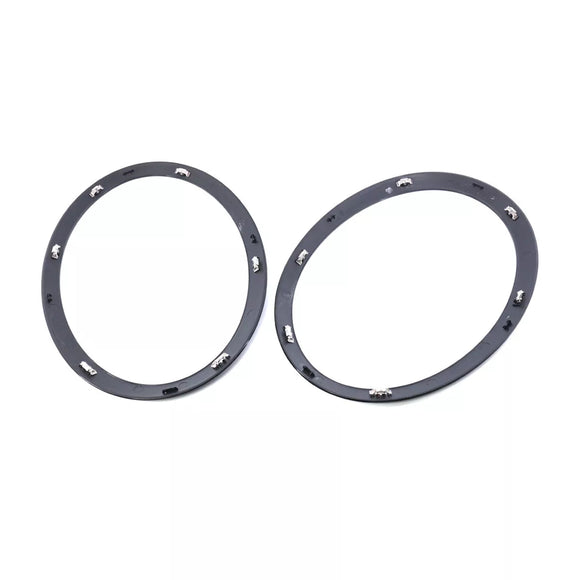 2 uds anillo embellecedor de bisel de faro negro brillante para Mini Cooper F55 F56 F57 14-21