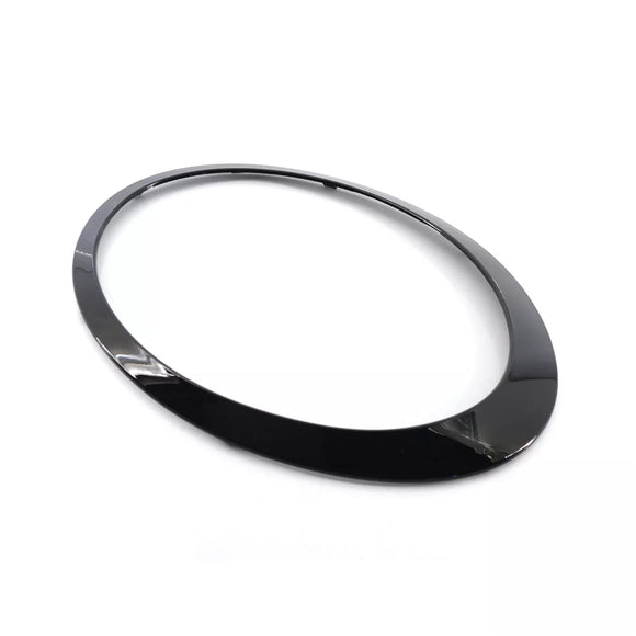 2 uds anillo embellecedor de bisel de faro negro brillante para Mini Cooper F55 F56 F57 14-21