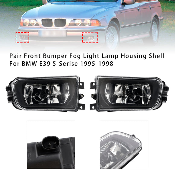 Par de carcasa de lámpara de luz antiniebla del parachoques delantero para BMW E39 serie 5 1995-1998