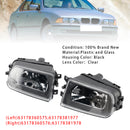 Par de carcasa de lámpara de luz antiniebla del parachoques delantero para BMW E39 serie 5 1995-1998-6