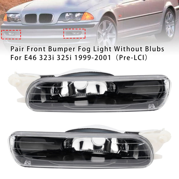 Pair Front Bumper Fog Light Without Blubs  For E46 323i 325i 1998-2001£¨Pre-LCI£©