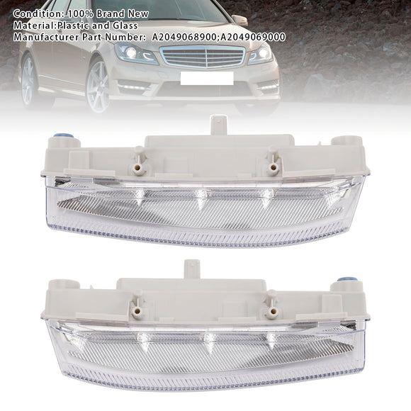 Paire de feux de jour à LED pour Mercedes-Benz W204 S204 W212 2007-2014
