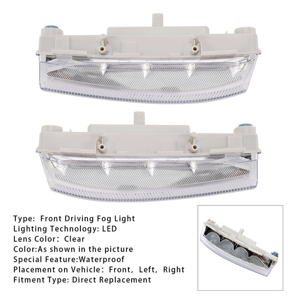 Paire de feux de jour à LED pour Mercedes-Benz W204 S204 W212 2007-2014