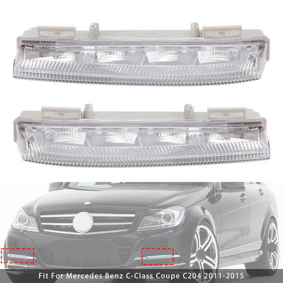 Paire de feux de jour à LED pour Mercedes-Benz W204 S204 W212 2007-2014