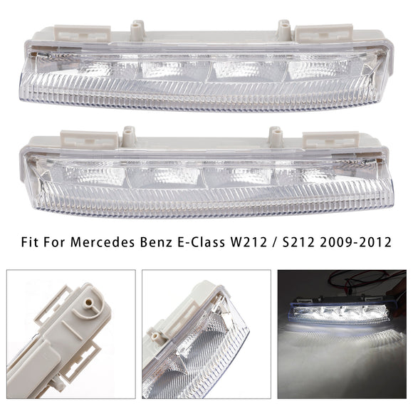 Paire de feux de jour à LED pour Mercedes-Benz W204 S204 W212 2007-2014