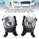 Pair Front Bumper Fog Light Lamps For Audi A3 2003-2013 A4 B7 2004-2008-5