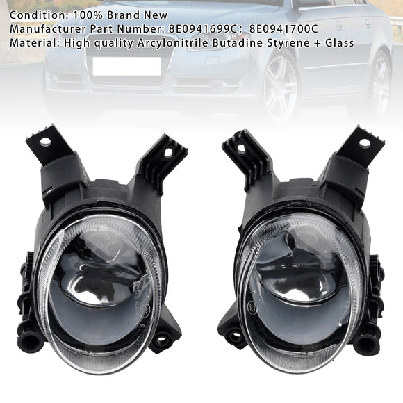 Pair Front Bumper Fog Light Lamps For Audi A3 2003-2013 A4 B7 2004-2008