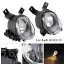 Pair Front Bumper Fog Light Lamps For Audi A3 2003-2013 A4 B7 2004-2008-10