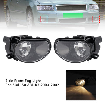 Pair Side Front Bumper Fog Light For Audi  A8 D3 2004-2007 4E0941700A