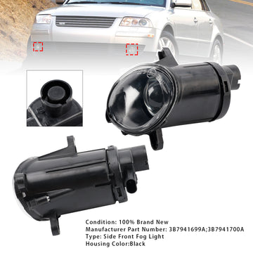 Pair Front Bumper Driving Fog Light Lamps For Volkswagen PASSAT 3BG B5 2001-2005