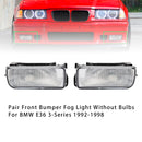 Pair Front Bumper Fog Light Without Bulbs For BMW E36 3-Series 1992-1998-5