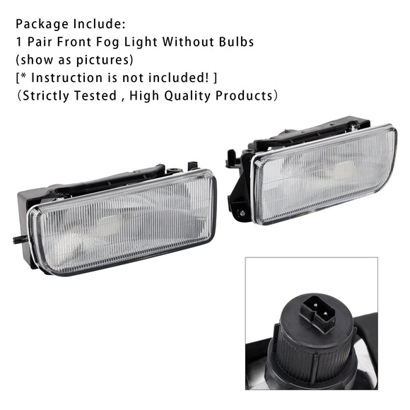 Pair Front Bumper Fog Light Without Bulbs For BMW E36 3-Series 1992-1998