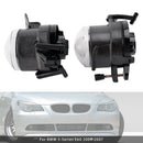 Pair Front Bumper Fog Light Lamp Bulb Housing For BMW E60 5-Series  2004-2007-8