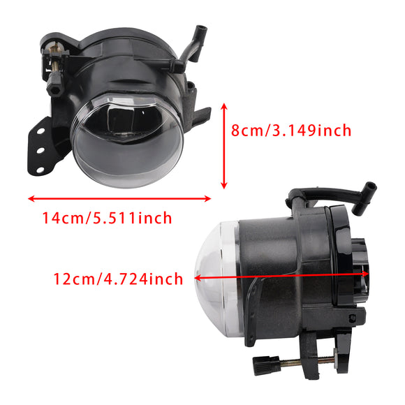Pair Front Bumper Fog Light Lamp Bulb Housing For BMW E60 5-Series  2004-2007