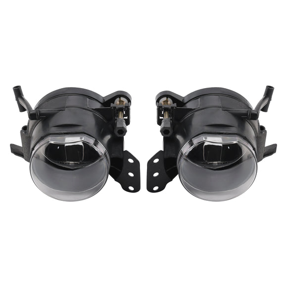 Pair Front Bumper Fog Light Lamp Bulb Housing For BMW E60 5-Series  2004-2007