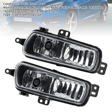 2015-2017 Ford Focus MK3 Pair Front Fog Light Lamps With Bulbs Left + Right 1874688 1856091 - 0