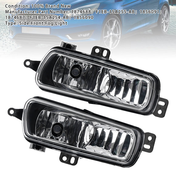 Pair Front Fog Light Lamps With Bulbs For Ford Transit MK8 V363 2014-2023