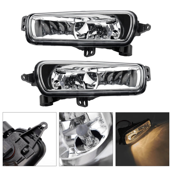 Pair Front Fog Light Lamps With Bulbs For Ford Transit MK8 V363 2014-2023