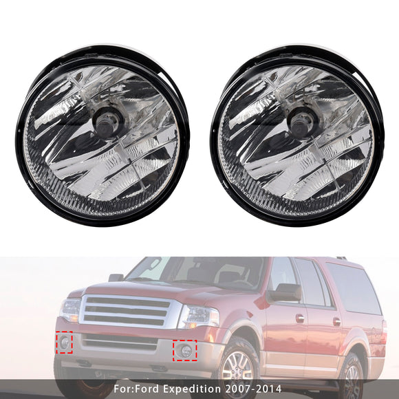 Paar Nebelscheinwerfer mit Glühbirnen für Ford Expedition 2007–2014, klare Linse
