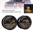 Pair Front  Fog Light Lamps With Bulbs For Ford Expedition 2007-2014 Smoked Lens-6