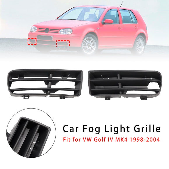 1 Pair Front Bumper Fog Light Grill Cover Bezel For VW Golf IV MK4 1998-2004