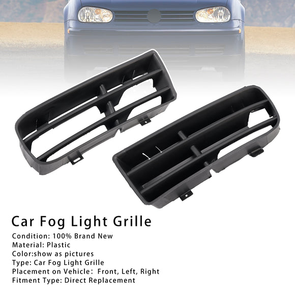 1 Pair Front Bumper Fog Light Grill Cover Bezel For VW Golf IV MK4 1998-2004