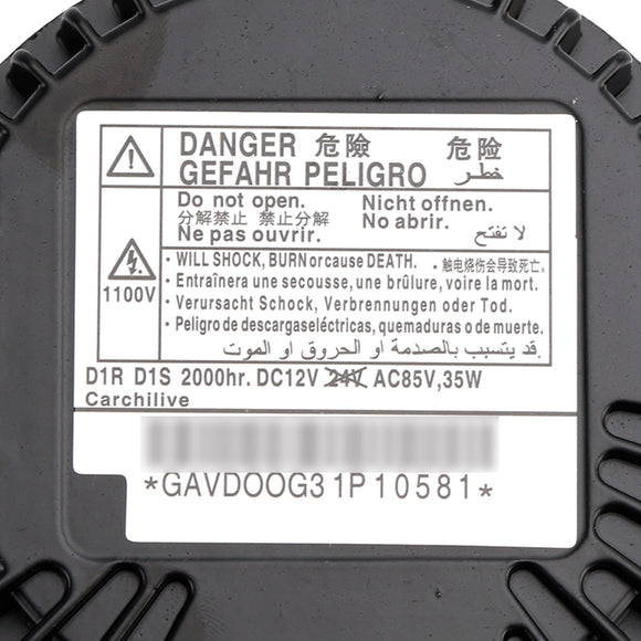 Xenon HID ajovalojen sähköinen liitäntälaite D1S GAVD00G31P10581 Cadillacille