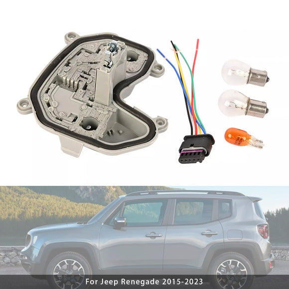 Rear Left Tail Lamp Bracket & Plug Bulb 68270892AA For Jeep Renegade 2015-2023