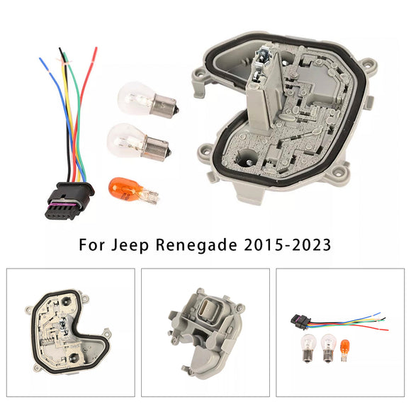 Rear Left Tail Lamp Bracket & Plug Bulb 68270892AA For Jeep Renegade 2015-2023