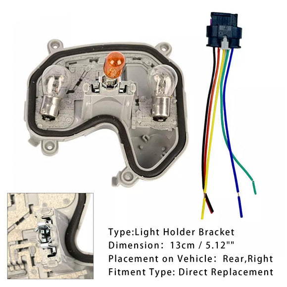 Rear Right Tail Lamp Bracket & Plug Bulb 68270837AA For Jeep Renegade 15-23