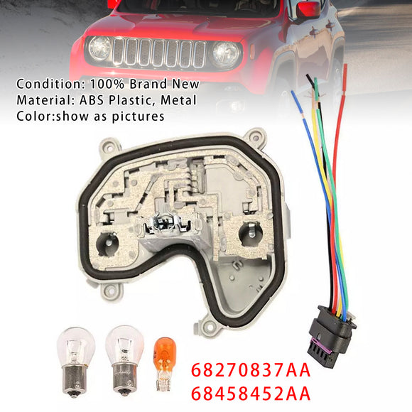 Rear Right Tail Lamp Bracket & Plug Bulb 68270837AA For Jeep Renegade 15-23
