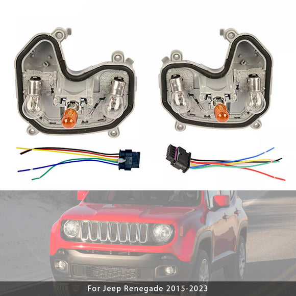 2 Stuks Achterlicht Beugel  &  Plug Lamp 68270837/92AA Voor Jeep Renegade 15-23
