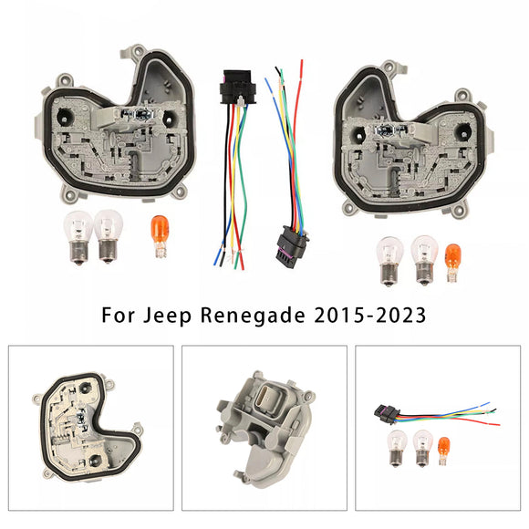 2 Stuks Achterlicht Beugel  &  Plug Lamp 68270837/92AA Voor Jeep Renegade 15-23