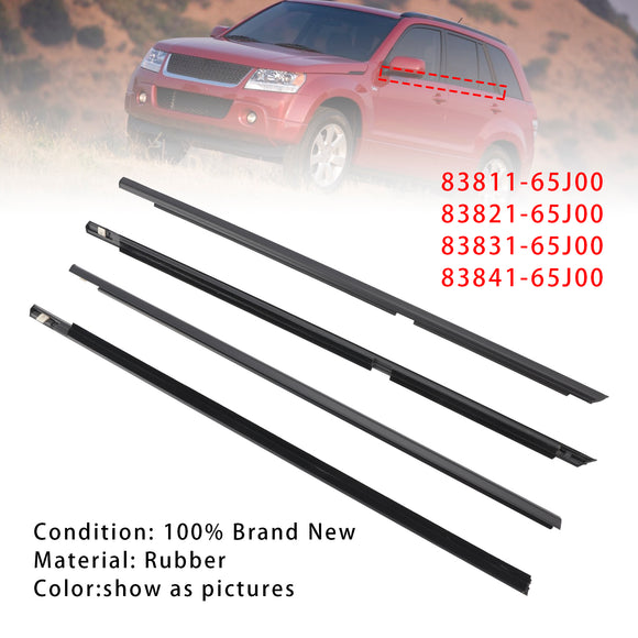 Bande d'étanchéité pour porte en verre, 4 pièces, moulage extérieur, pour Suzuki Grand Vitara 2009 – 2013
