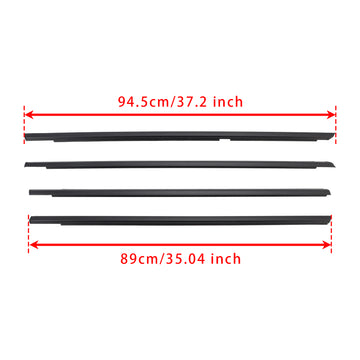 4PCS Door Glass Belt Outer Molding Weatherstrip For Suzuki Grand Vitara 2009-2013 - 0