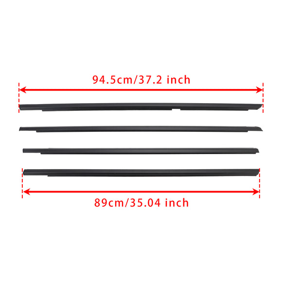 Bande d'étanchéité pour porte en verre, 4 pièces, moulage extérieur, pour Suzuki Grand Vitara 2009 – 2013