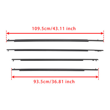 4PCS Door Glass Belt Outer Molding Weatherstrip For Toyota Prius 2010-2015 - 0