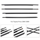4PCS Door Glass Belt Outer Molding Weatherstrip For Toyota Prius 2004-2009-5