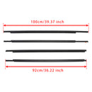4PCS Door Glass Belt Outer Molding Weatherstrip For Toyota Prius 2004-2009-2