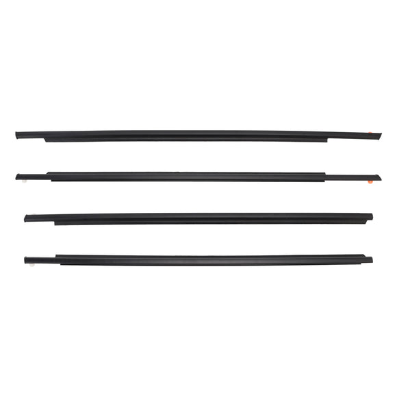 4PCS Door Glass Belt Outer Molding Weatherstrip For Toyota Prius 2004-2009